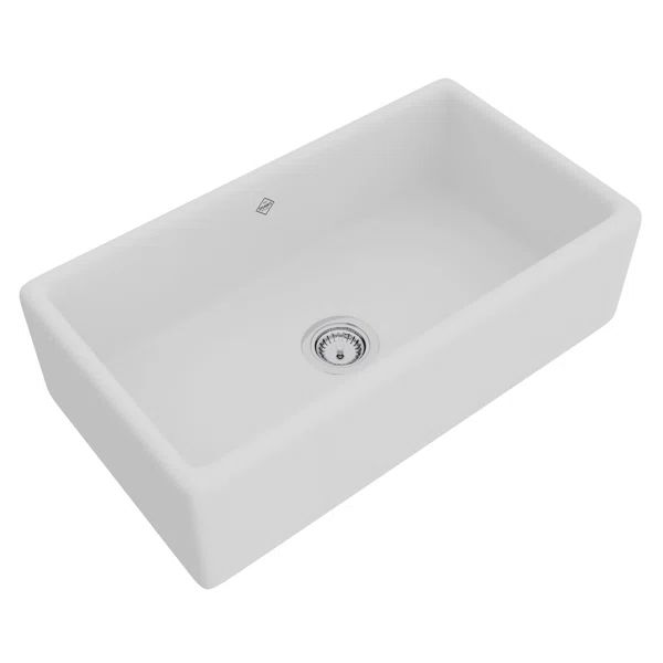 Shaws Original Single Bowl Front Fireclay 33" L x 18" W Apron Kitchen Sink | Wayfair North America