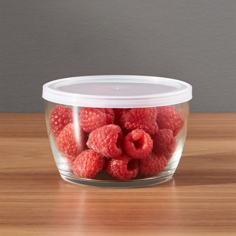 Clear Glass Bowl with Lid + Reviews | Crate & Barrel | Crate & Barrel