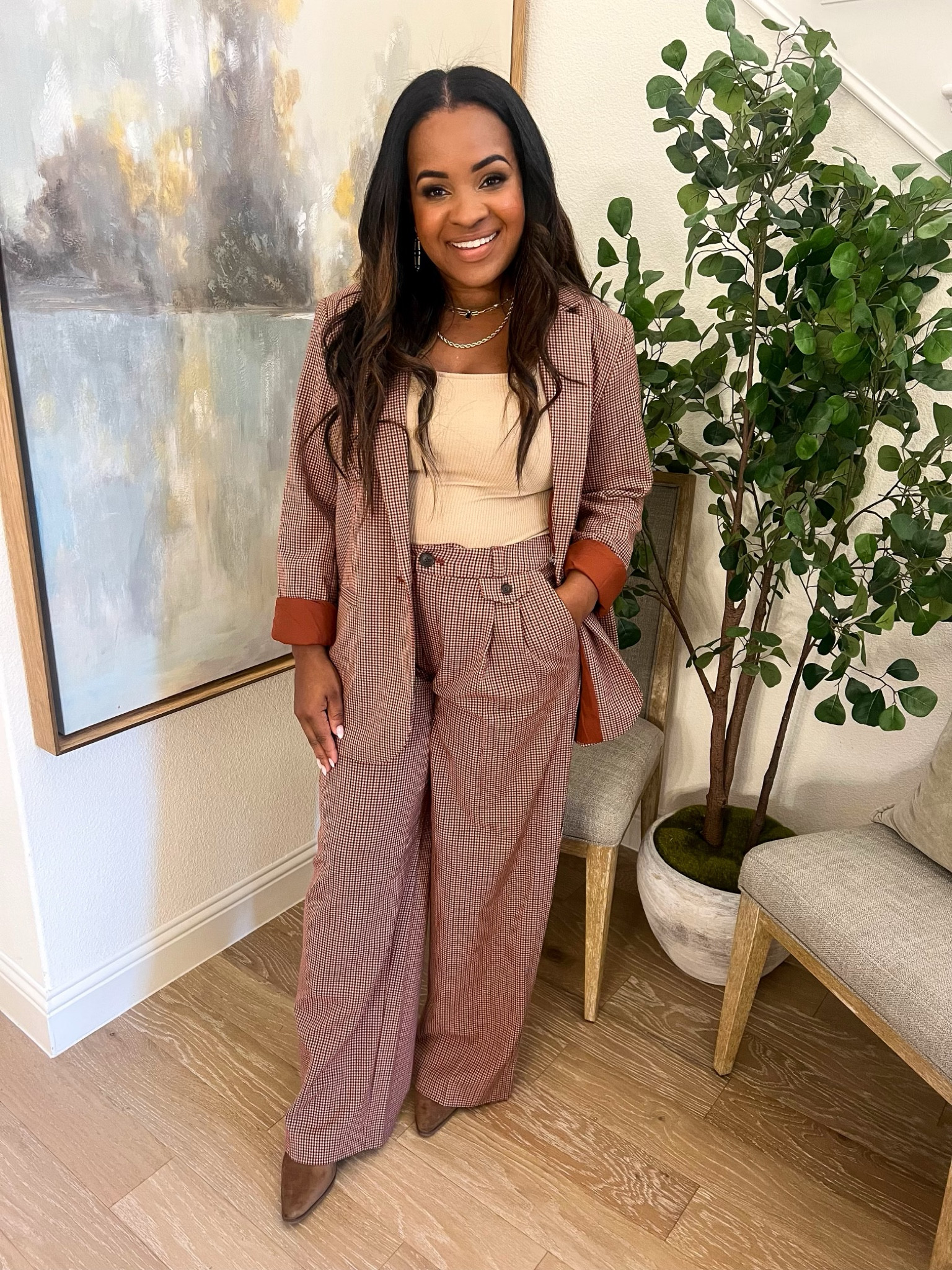 My blazer is on sale for $27, the pants are $22 and the bodysuit is $14! Wearing a medium in jacket and blazer and the pants in a 10!

#LTKfindsunder50 #LTKstyletip #LTKsalealert