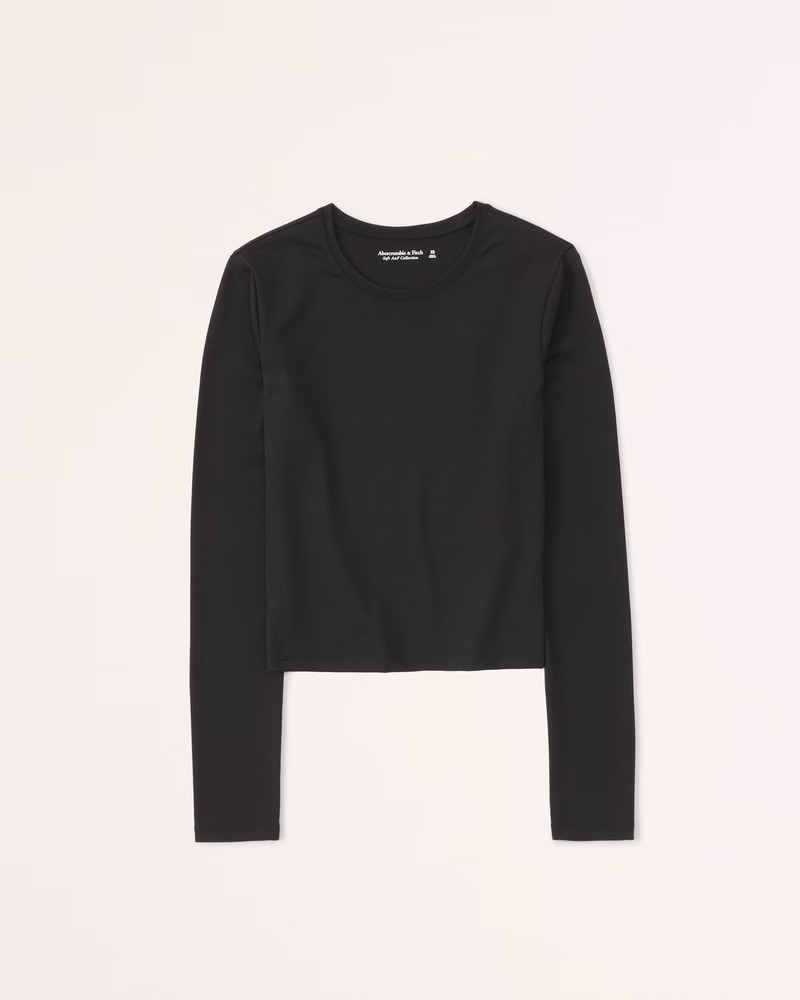 Long-Sleeve Seamless Fabric Crew Top | Abercrombie & Fitch (US)