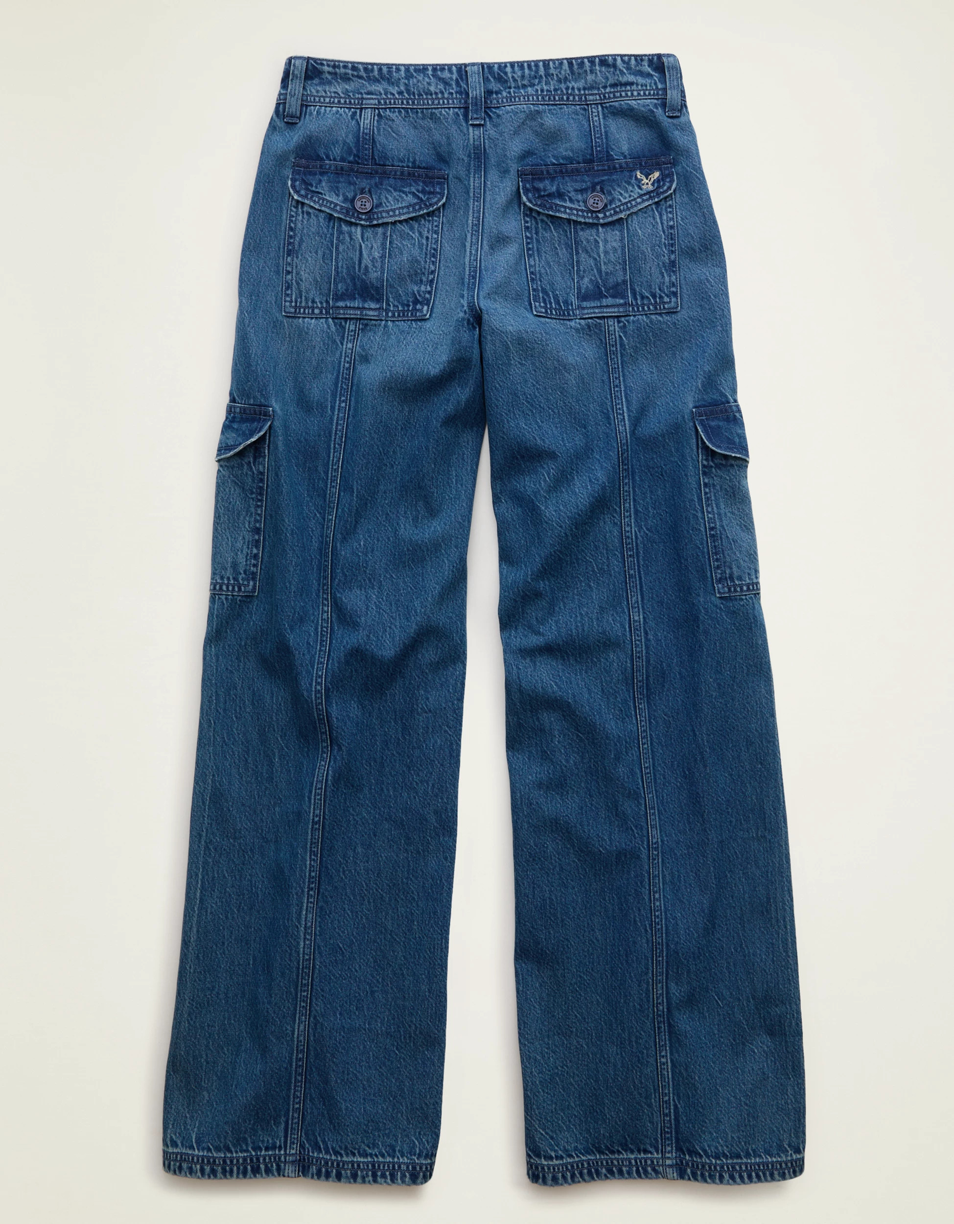 AE Low-Rise Cargo Baggy Ultra-Wide Leg Jean | American Eagle Outfitters (US & CA)