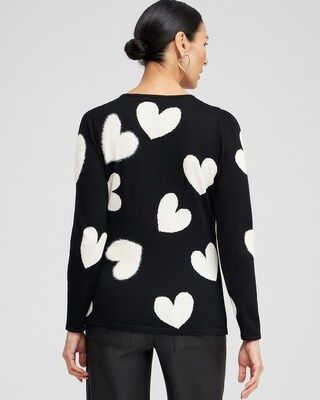 Fuzzy Hearts Pullover Sweater | Chico's