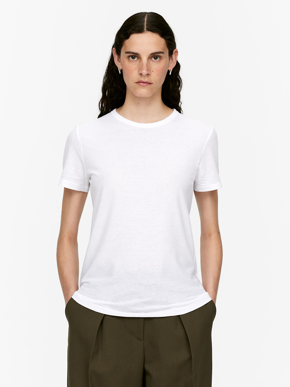 Ice Crêpe T-Shirt | ARKET (US&UK)