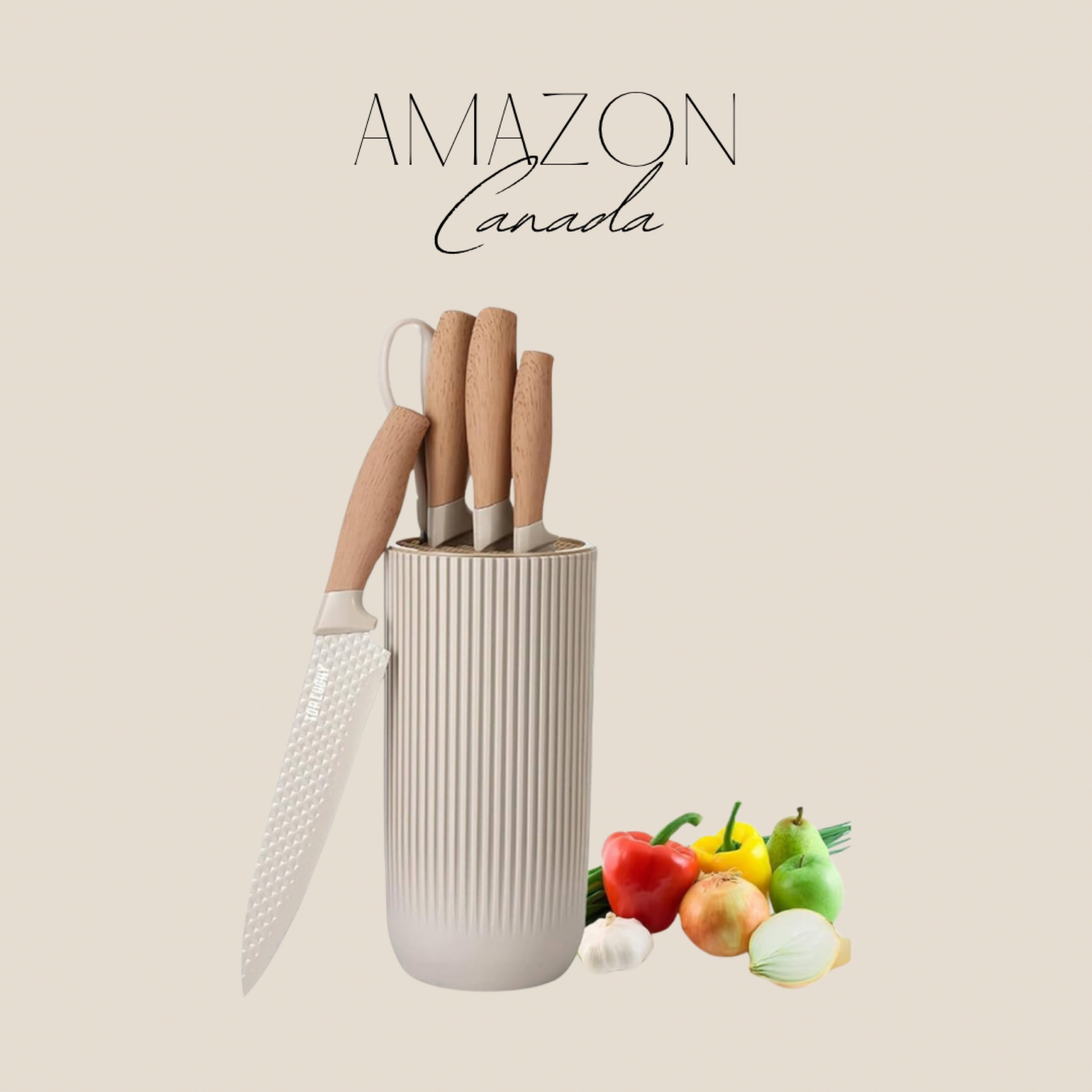 This knife set would be a statement piece on the countertop and at a great price!

#LTKcanada