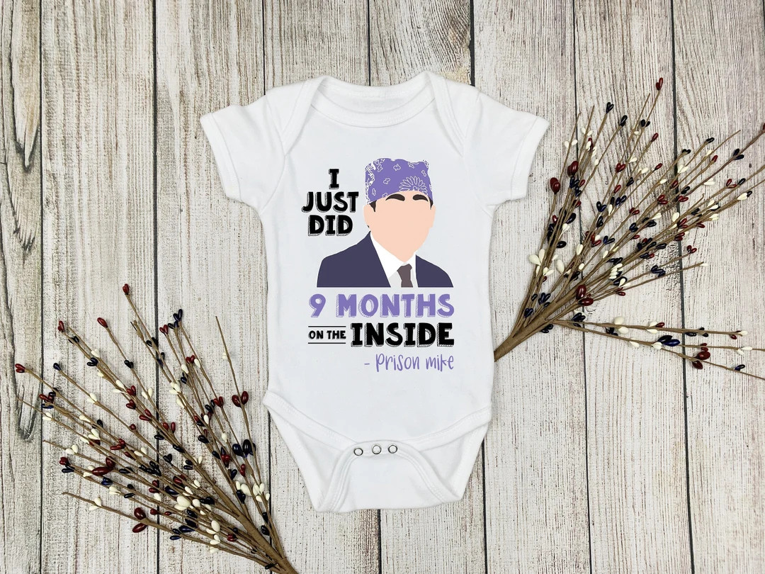 I Just Did 9 Months On The Inside Onesie® Prison Mike Onesie® The Office Onesie® Prison Mike, ... | Etsy (US)