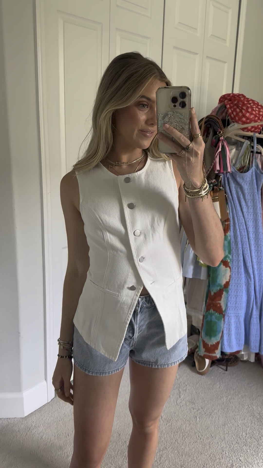 Bohme my code is 20SLOANE! 🤭 What I got: the floral maxi dress is size XS PREORDER- ROBBIE FLORAL MIDI DRESS IN PINK. The denim white vest top is size XS STELLA DENIM VEST. The denim dress is size XS MYLIE DENIM MAXI DRESS. The overalls are size XS ADDEY KNIT OVERALLS IN CREAM. The denim long sleeve top is size XS MANNIE COLLARED BUTTON UP 

#LTKSaleAlert #LTKFestival #LTKFindsUnder100