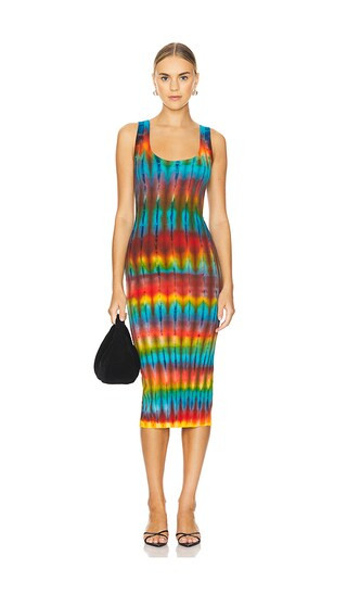 The Verona Midi Dress in Prismatic Tie Dye | Revolve Clothing (Global)