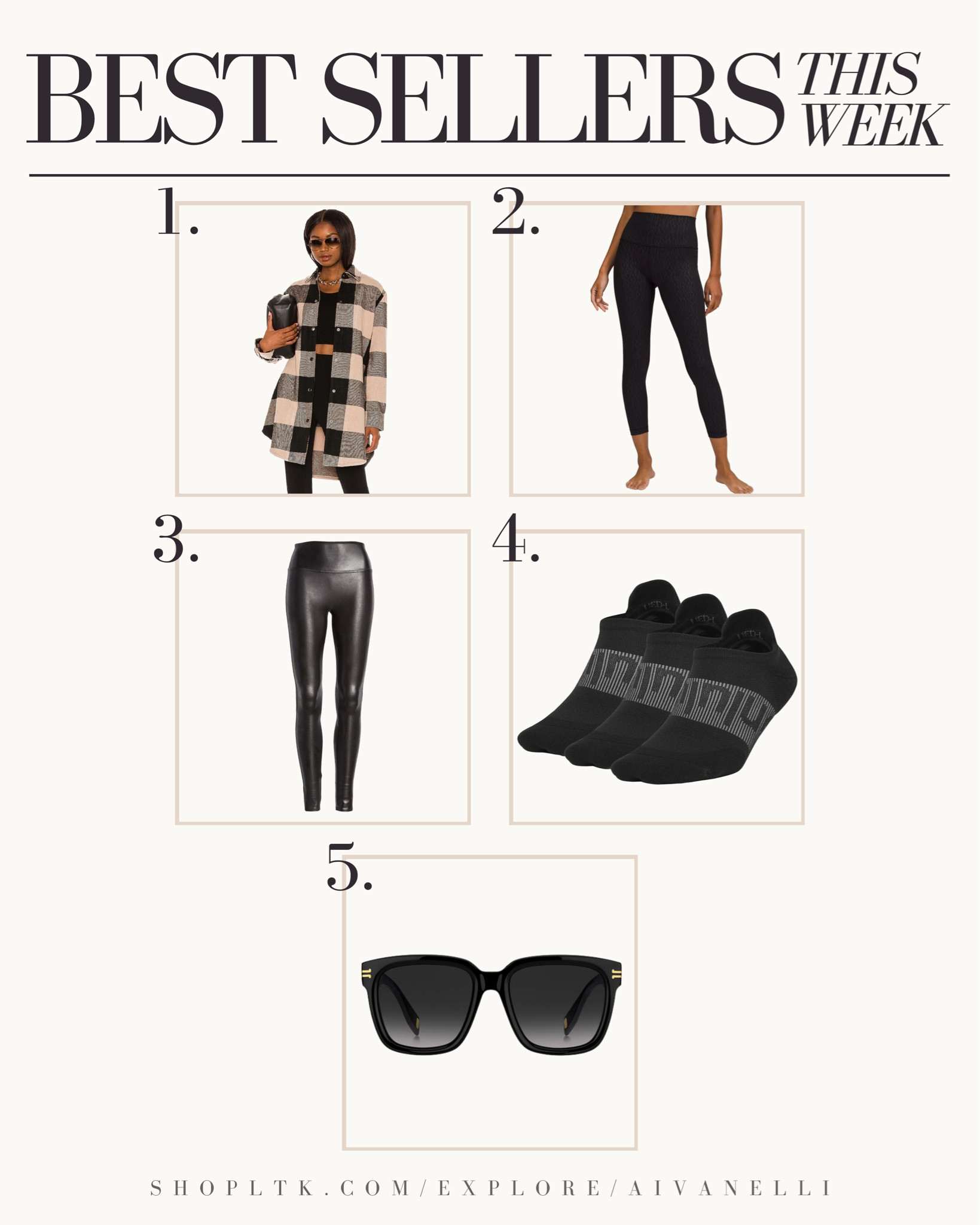 Best Sellers This Week!

Women’s date night outfit ideas
Women’s distressed denim
Outfit ideas for spring
Spring fashion
Spring style
Leather pants
Black heels
Hoop earrings
Black clutch
Black bodysuit
Women’s night looks
Styled look
Women’s workwear
Spring bags
Summer bags
Beach totes
Summer crossbody purses

#LTKSeasonal #LTKHoliday #LTKstyletip