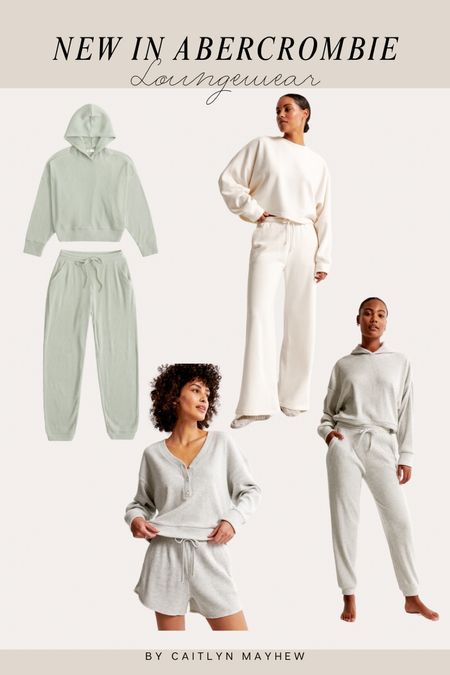 new loungewear at abercrombie. on major sale right now!! matching sets. pastel and neutral colors. airport outfits. travel outfits  

#LTKtravel #LTKfindsunder100 #LTKsalealert