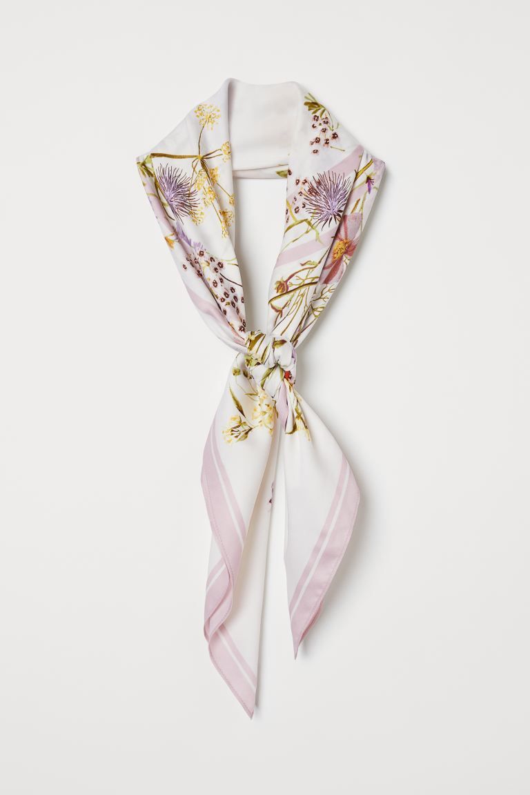 Patterned satin scarf | H&M (UK, MY, IN, SG, PH, TW, HK)