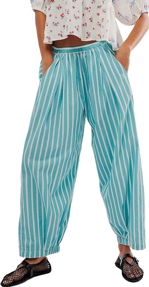 Womens Lounge Bowknot Tie Gingham Pajama Pants Preppy Plaid Sleep Pj Pants Cut Out Side Slit Aest... | Amazon (US)