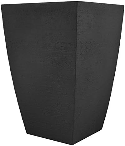 Tusco Products MSQT19BK Modern Square Garden Planter, 19-Inches Tall, Black | Amazon (US)