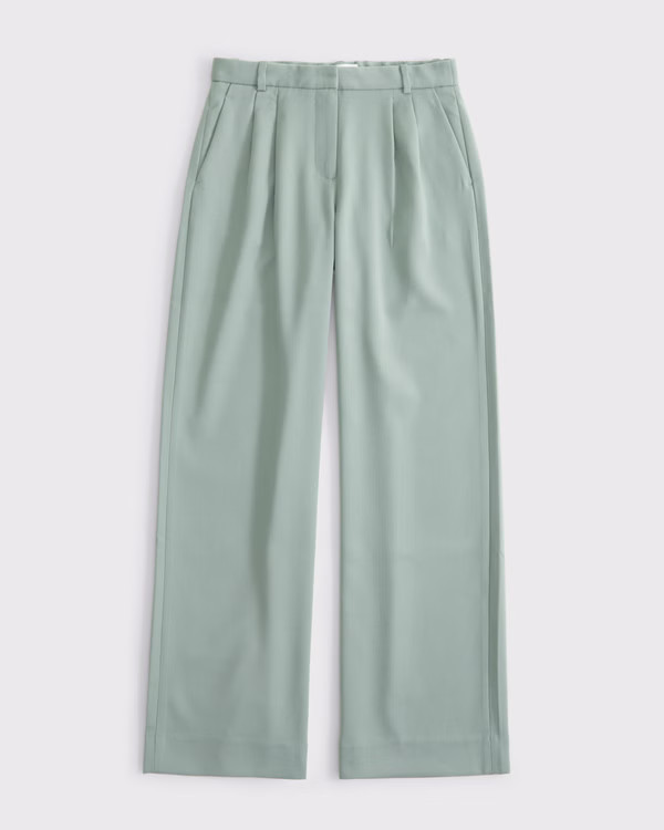 A&F Sloane Low Rise Tailored Wide Leg Pant | Abercrombie & Fitch (US)