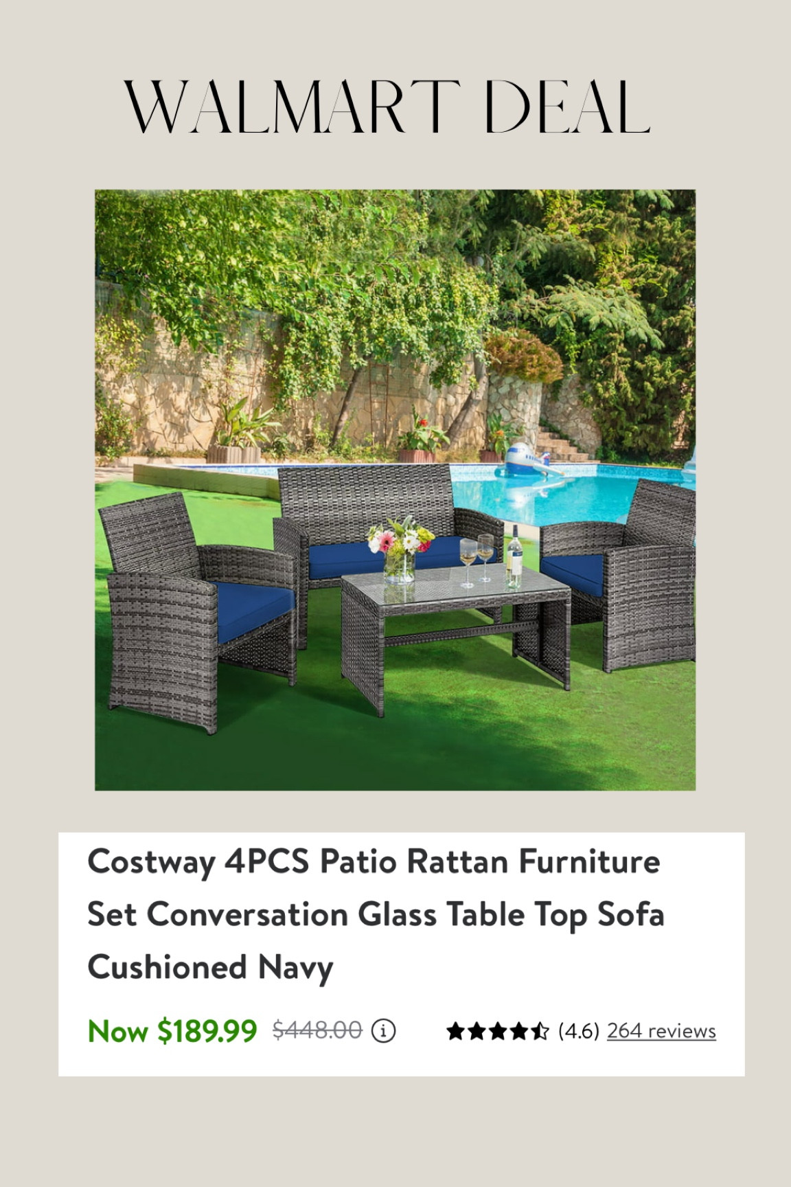 4 Piece Patio Set $189.99


#LTKhome #LTKsalealert #LTKSeasonal