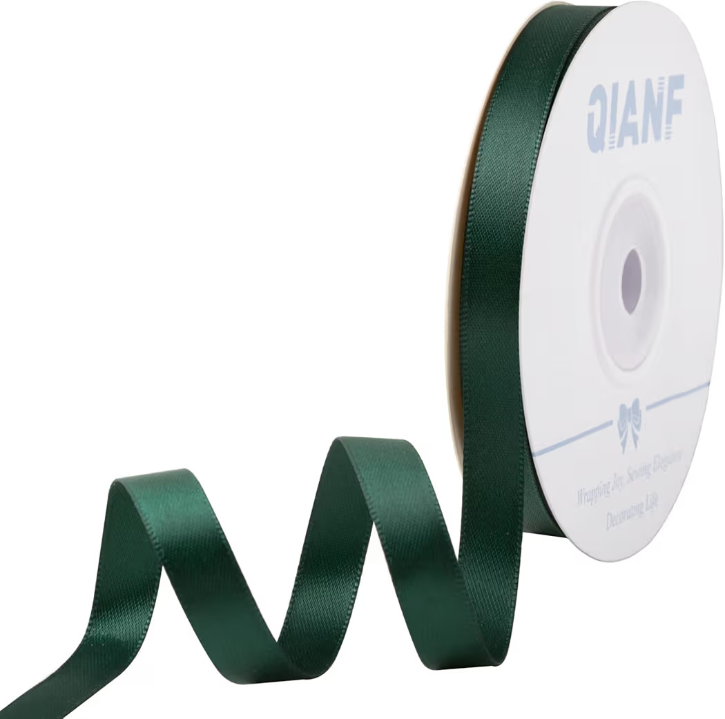 3/8 Inch Double Face Satin Ribbon Hunter Green Ribbon for Gift Wrapping Hair Bows Making Chair Sa... | Amazon (US)