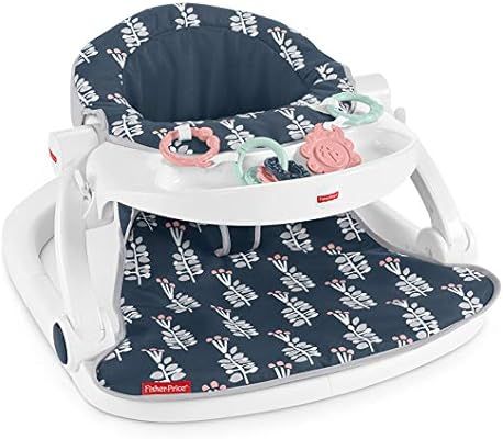 Fisher-Price Sit-Me-Up Floor Seat with Tray - Navy Garden, Infant Chair | Amazon (US)