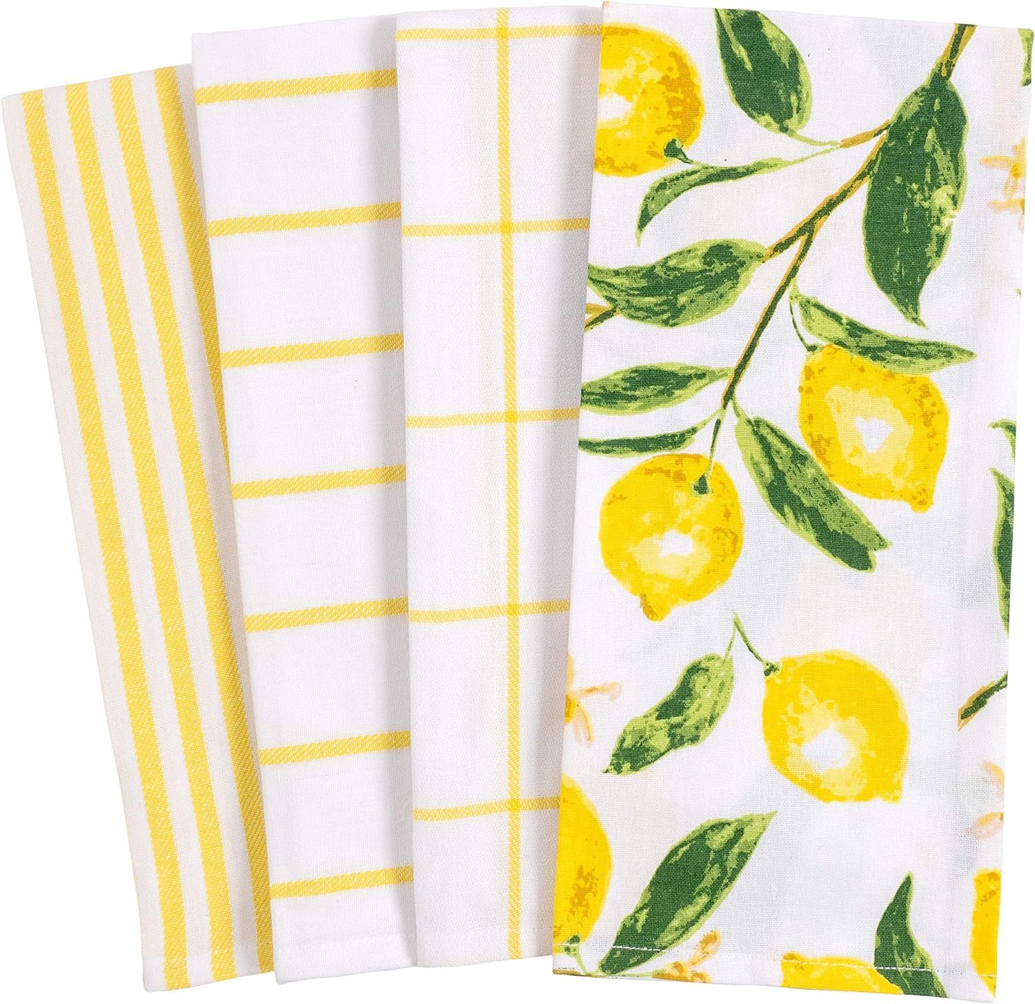 KAF Home Pantry Lemons All Over Kitchen Dish Towel Set of 4, 100-Percent Cotton, 18 x 28-inch | Amazon (US)