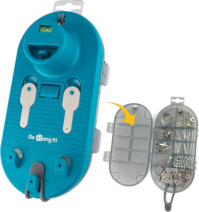 Pro, All-in-One Picture Hanging Kit - Picture Leveling and Hanging Tool - Hang Sawtooth/Wire Hang... | Amazon (US)