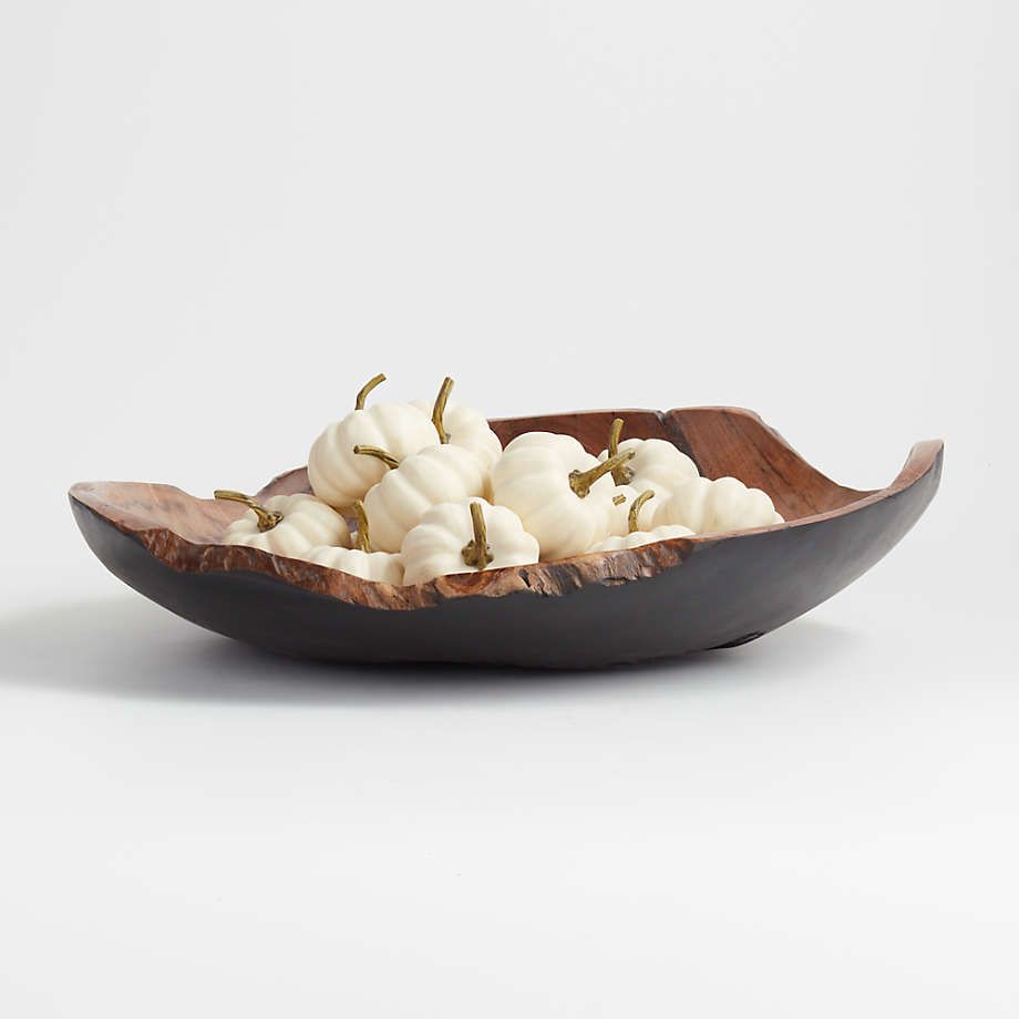 Hallen Reclaimed Wood Centerpiece Bowl + Reviews | Crate & Barrel | Crate & Barrel