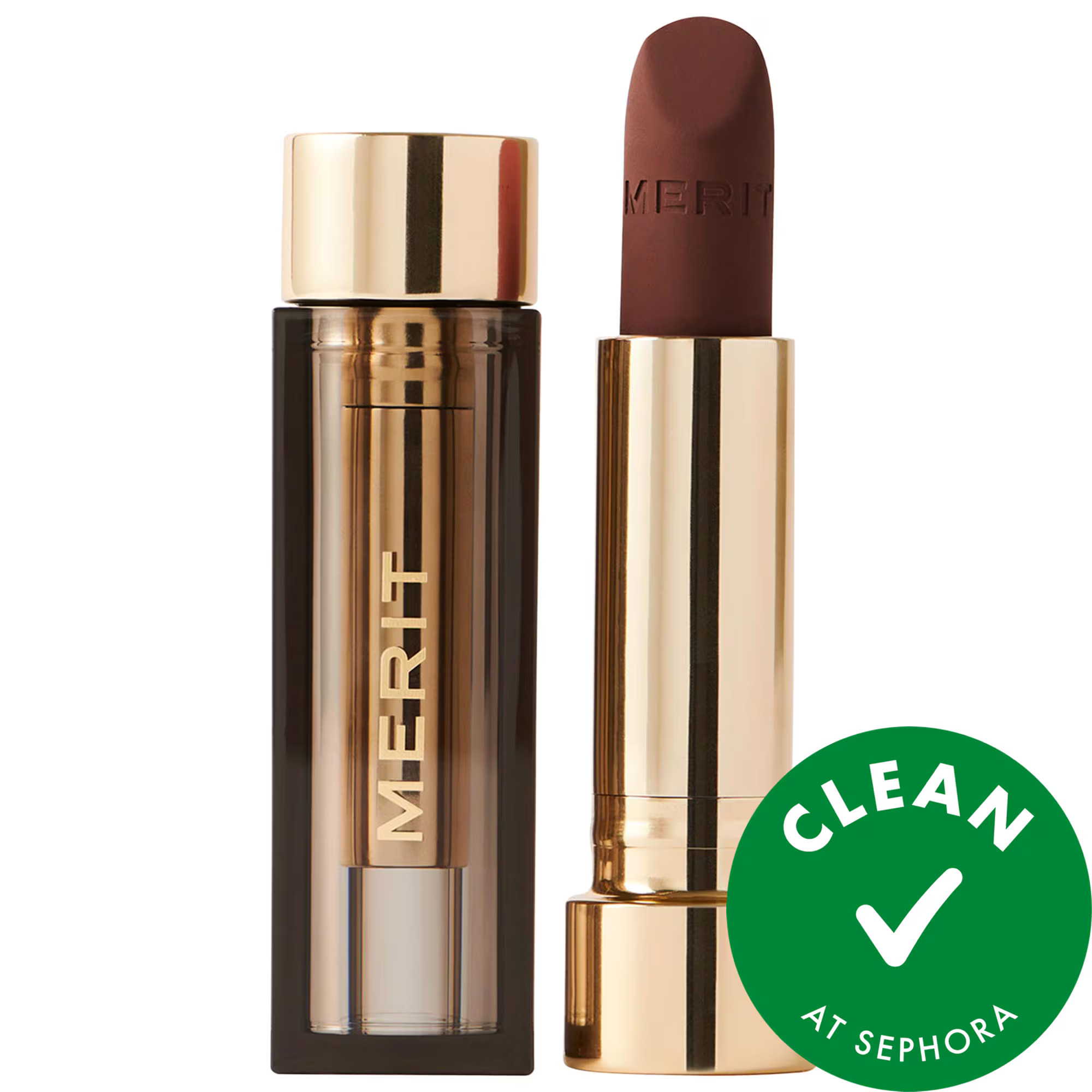 MERIT Signature Lip Lightweight Matte Lipstick Equestrian 0.10 oz / 3 g | Sephora (US)