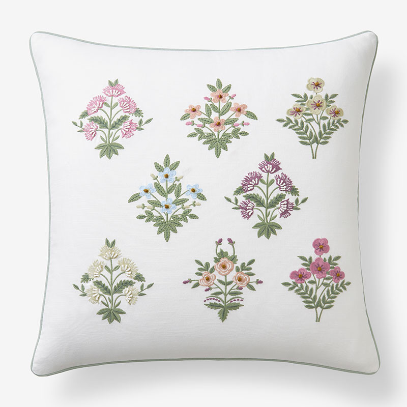 Estee Garden Decorative Square Pillow Cover - Green Multi | The Company Store