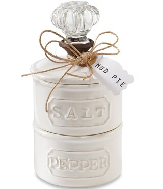 Mud Pie Farmhouse Circa Vintage Doorknob Stacked Salt & Pepper Cellar Set | Dillard's | Dillards