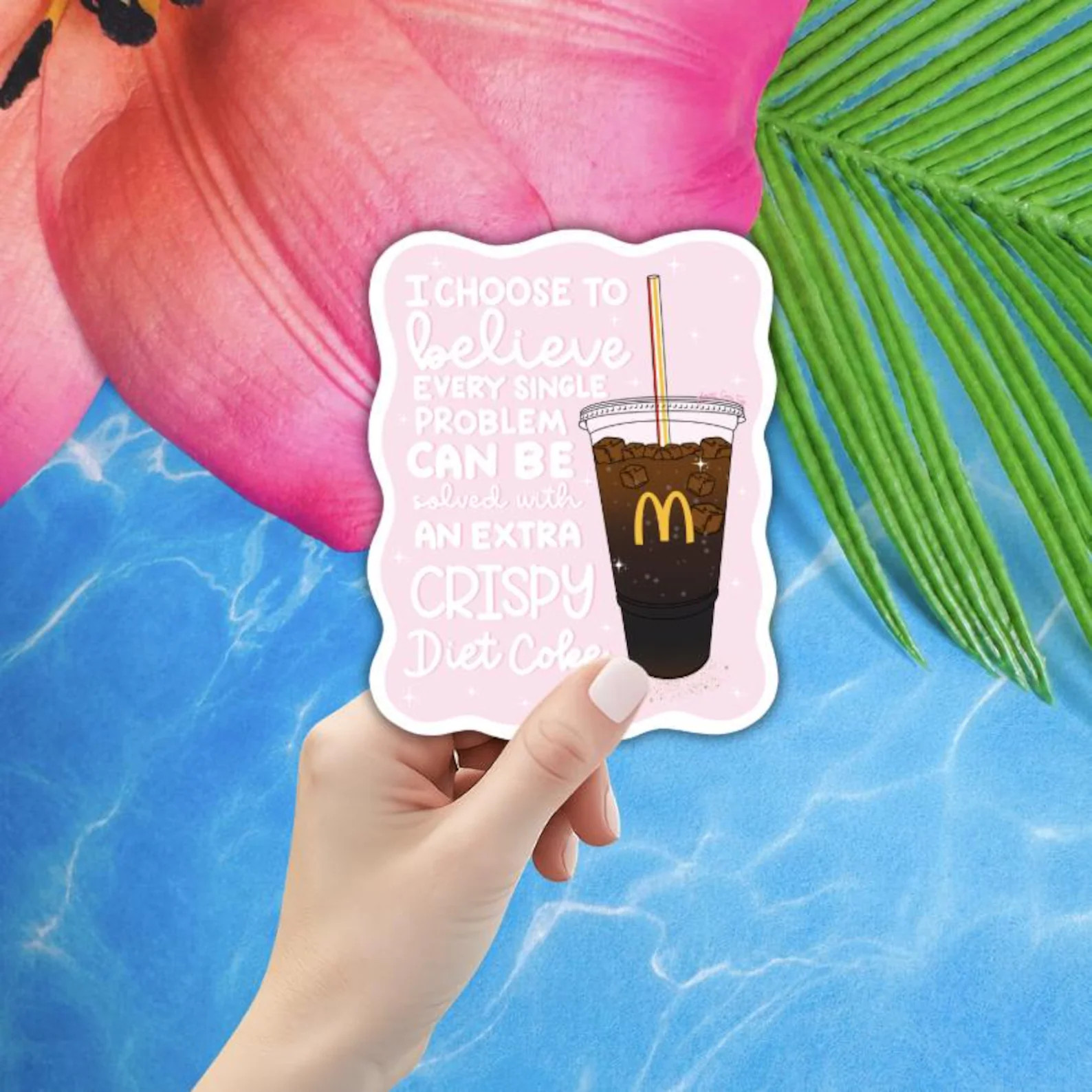 Crispy Diet Coke Sticker | Matte + Holographic Sticker | Funny Soda Sticker | Waterproof Laptop S... | Etsy (Global)