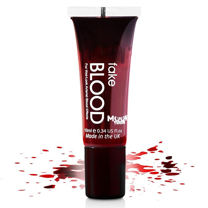 Fake Blood with Applicator, 0.34oz - SFX Makeup for Halloween, Theatrical, Vampire Zombie Theatre... | Amazon (US)