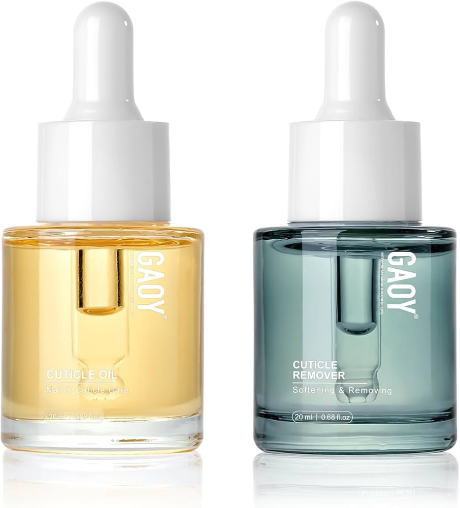 GAOY Cuticle Care Kit - Cuticle Oil and Cuticle Remover, 20ml 2 Pcs Cuticle Nourishes and Softene... | Amazon (US)