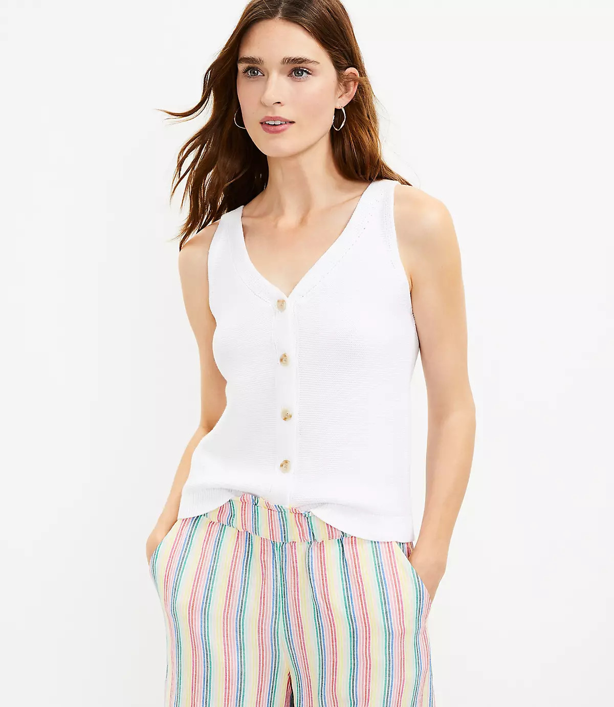 Button Sweater Tank | LOFT