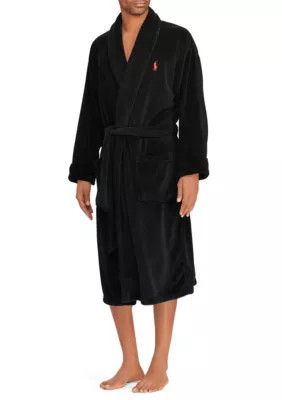 Polo Ralph Lauren Men's Shawl Collar Robe, Black, L/XL | Belk