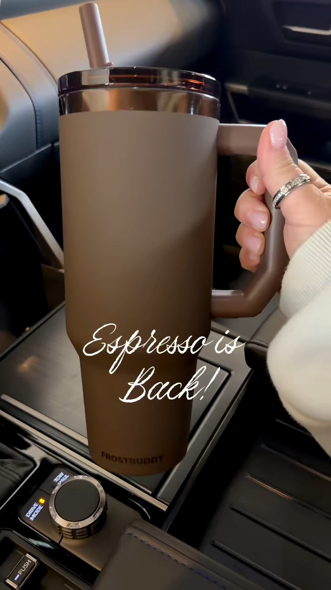 It’s back!!! Espresso is the prettiest ever! #frostbuddy #espresso #tumbler #restock #summermusthaves