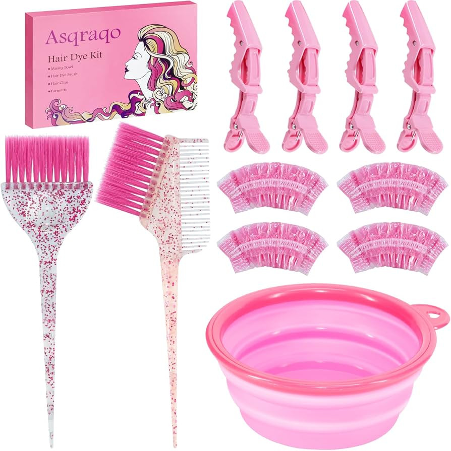 11pcs Hair Coloring Kit - Professional Salon Tools for DIY Mixing, Includes Clips, Bowl, Dye Brus... | Amazon (US)