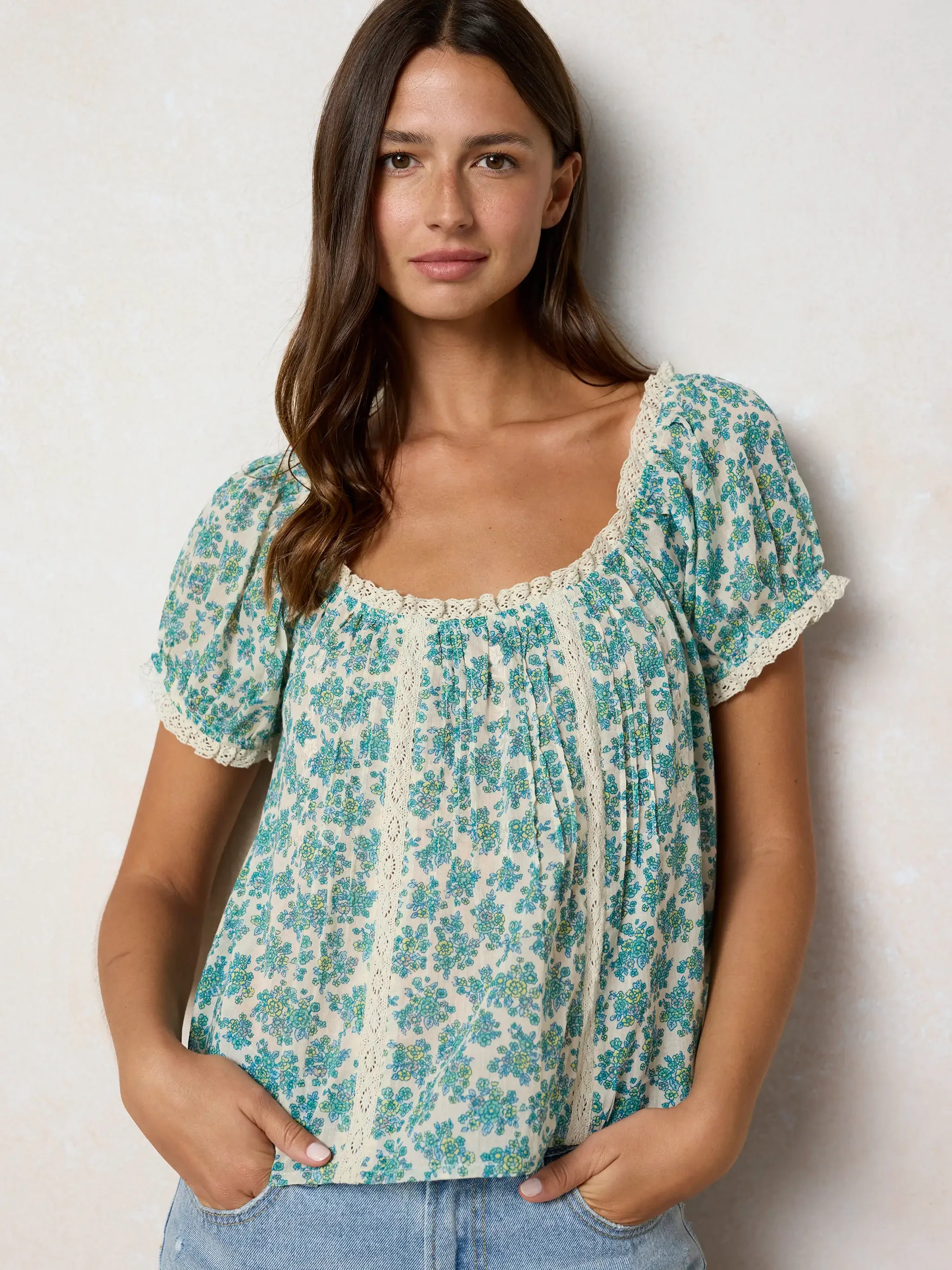 Sweet Nothings Embroidered Cotton Top | Natural Life
