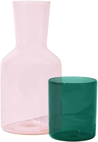 Glass Carafe and Cup Set | BPA Free, Dishwasher Safe, Durable & Lightweight | Ideal for Cold & Ho... | Amazon (US)