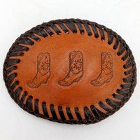 Vintage Leather Cowboy Boots Belt Buckle Western Rockabilly Ranch Cowgirl | Etsy (US)