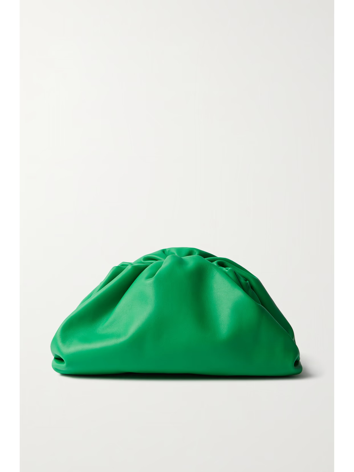 Bottega Veneta - Teen Pouch Small Gathered Leather Clutch - Green | NET-A-PORTER (UK & EU)