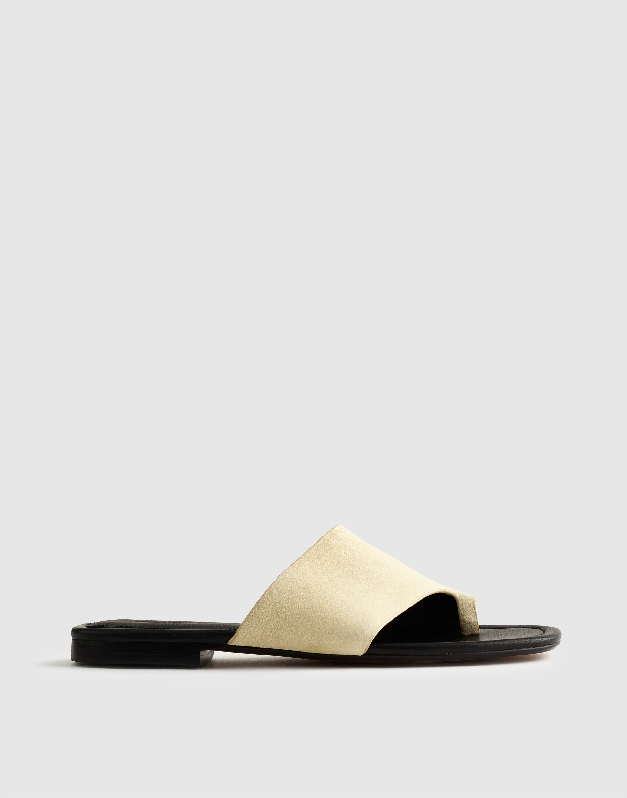The Maycie Toe-Loop Slide in Suede | Madewell