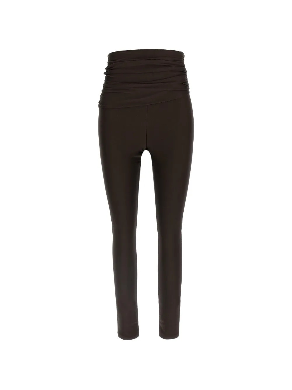 THE ANDAMANE Vicky Draping high-waisted Leggings | Brown | FARFETCH | Farfetch Global