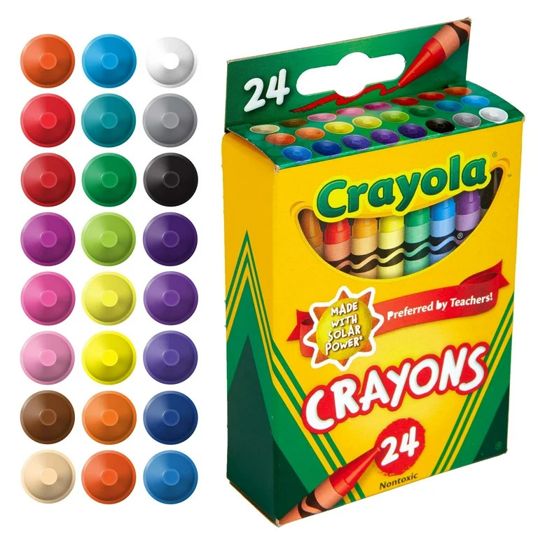 Crayola Classic Crayons, Assorted Colors, Back to School, 24 Count | Walmart (US)
