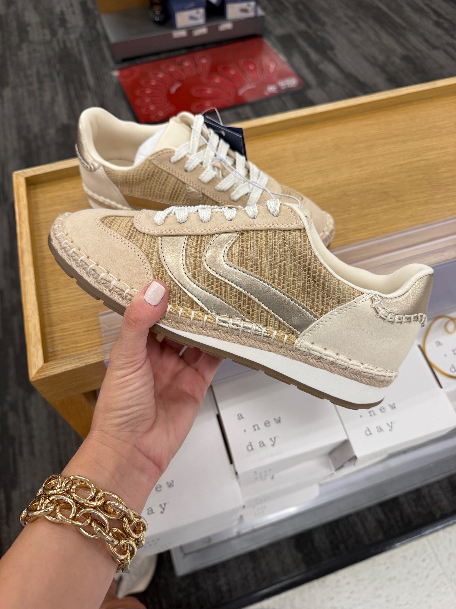 A great sneaker for spring outfits! The woven detail makes them feel a little more elevated, and the neutral matches everything. 🤎

#LTKmomlife #LTKgrwm #LTKSeasonal