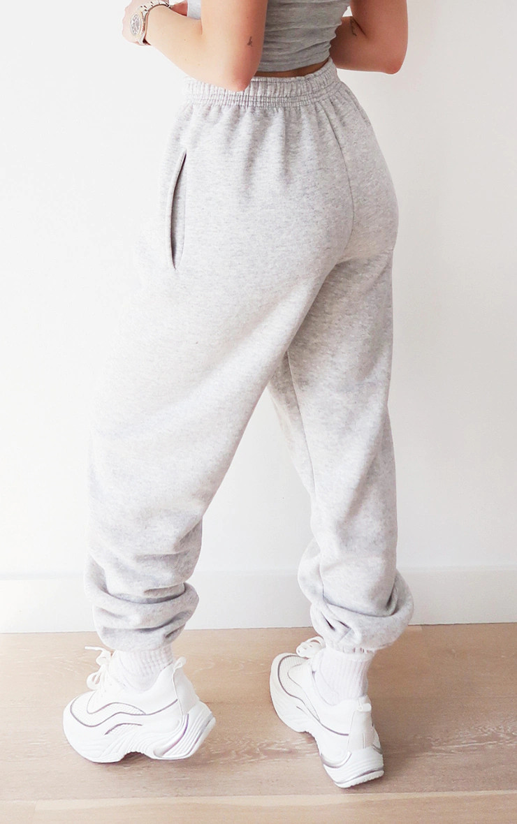 Plt Grey Established Graphic Casual Sweatpants | PrettyLittleThing US