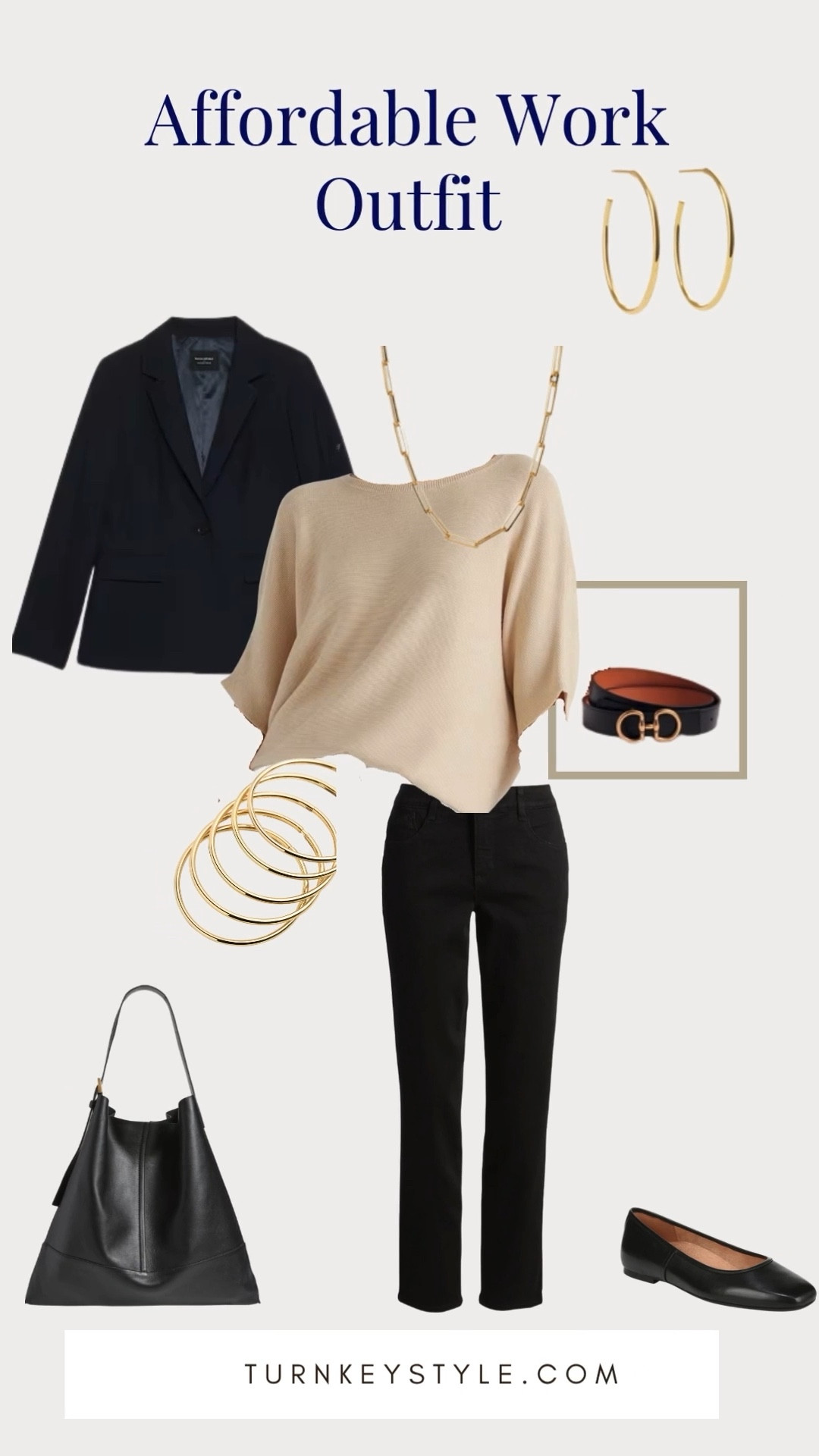 Affordable work outfit I created for a client. 
Versatile pieces you can mix and match endlessly. 
I am 55 year old mom of two boys/men, a wife, a wardrobe stylist, and post menopausal woman in business who is 14/16 on the bottom, a L on top and I am 5’4”. 
I have been every thing from a size 10-18+. 

#LTKMidsize #LTKWorkwear #LTKPlusSize