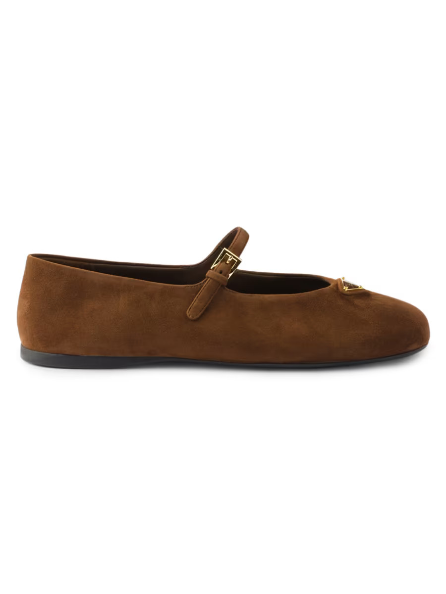 Women's Suede Ballerinas - Brown - Size 7.5 | Saks Fifth Avenue
