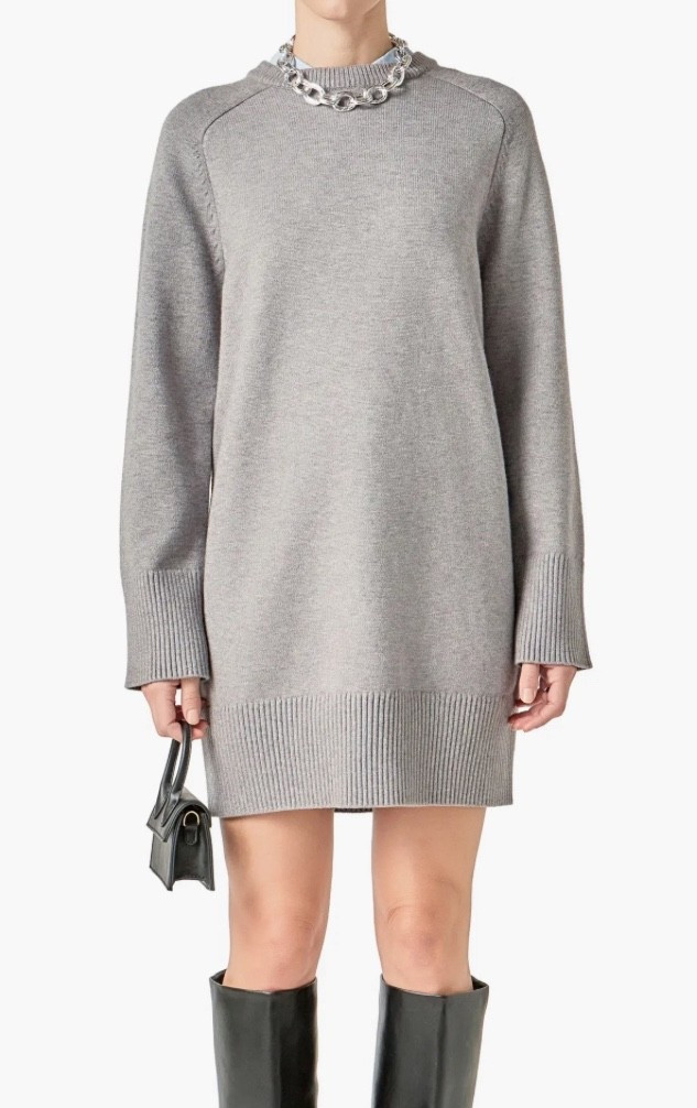Grey sweater dress
Gray sweater dress 

#LTKHoliday #LTKFindsUnder100
