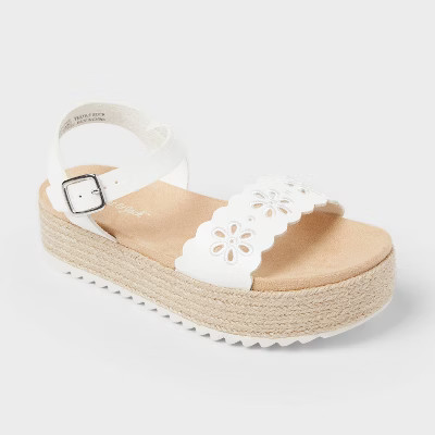 Kids' Lindsey Casual Sandals - Cat & Jack™ White 4 | Target
