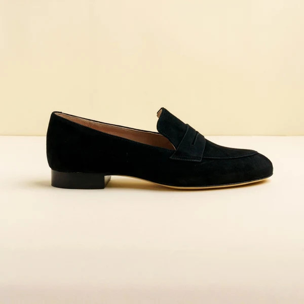 Black Suede Penny Loafer | ALLY Shoes