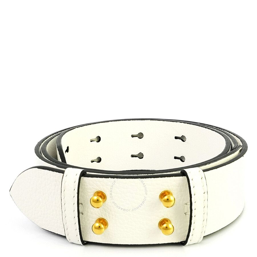 Ladies Chalk White Leather Belt Bag Strap | Jomashop.com & JomaDeals.com