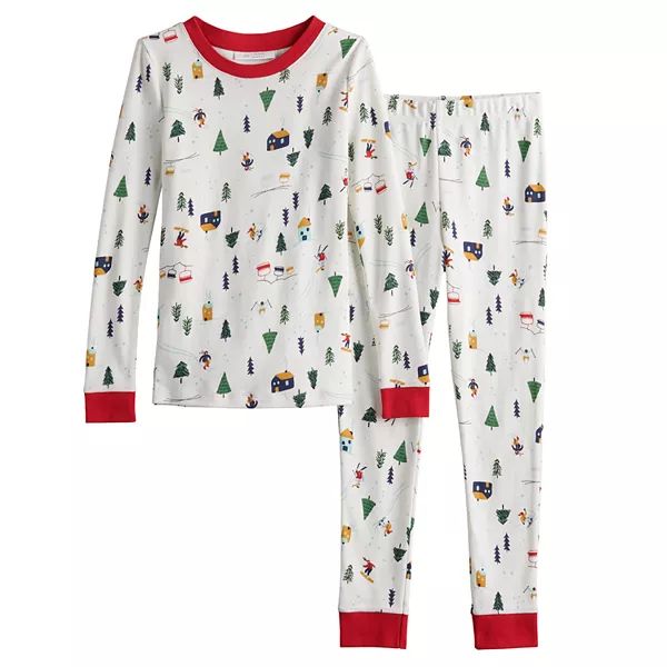 Girls 4-16 LC Lauren Conrad Jammies For Your Families® Snowy Skier Pajama Set | Kohl's