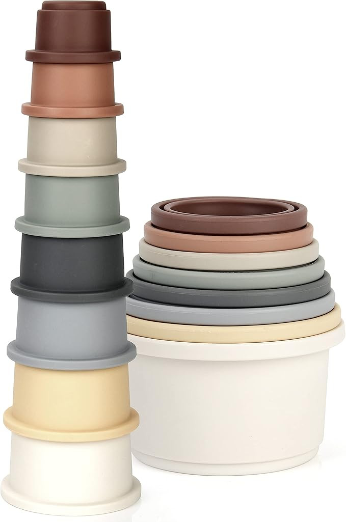 My Little North Star Stacking Cups - Toddler Toys - Modern Design with Numbers, Patterns, Pastel ... | Amazon (US)